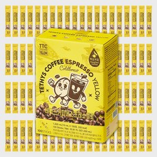 테티스커피 옐로 100포 콜드브루 원액 스틱 더치커피 파우치 저카페인 대용량, 10ml, 100개입, 1개