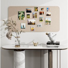 부착식 펠트 보드판 게시판 공지 사진판 인테리어 디스플레이 대형 다크카멜 40cmx18cm, 스모크그레이 40cmx18cm