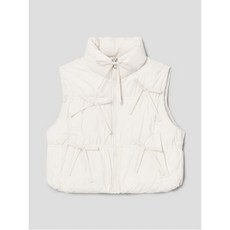 [에잇세컨즈.] [에잇세컨즈] 리본 디테일 패딩 베스트 - 아이보리 (356138CC10)