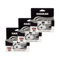 하만 XP2 SUPER 흑백 필름 카메라 / 400-27컷 블랙 (플래쉬 내장) / TJ, 3개, 흑백 일회용카메라