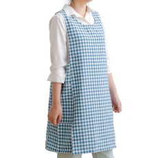 데코에버 여름 붐붐 원피스 앞치마 옆주머니형 M 55~66반, 블루, 1개
