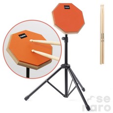 위아더 연습용 드럼패드 세트 오렌지 드럼스틱