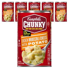 캠벨스 청키 치킨 브로콜리 치즈 포테이토 수프, 533g, 6개
