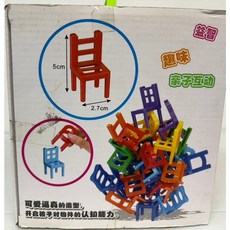 玩具 疊疊樂 積木 益智玩具 彩色 木製 親子桌遊 顏色 #巧達兔嬰童用品, 1個, 椅子