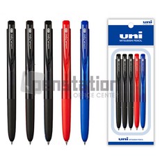 유니볼 시그노 노크식 RT1 0.28mm 블랙/블루/레드 5개 세트, 0.28 블랙3개+블루1개+레드1개