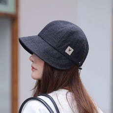 얼굴작아보이는 여성 봄 여름 와이드 버킷햇 오버핏 보닛 캡, A. 블랙