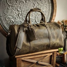 소가죽 톤 토트 휴대 수납공간 용 기내용 여행가방, 1개, I. 올리브 그린 말 벨트 캐빈