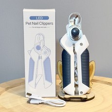 福媽寵物 LED燈寵物充電指甲剪 防血線 貓狗適用, 大型犬用 雙向照明 加厚鋼刀, 1個