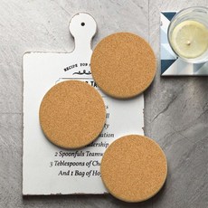 원형 지름 9cm x 5mm R(모서리라운드) 코르크 컵받침, 쿠팡다팔자 본상품선택, 1개