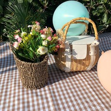 로미즈 방수 피크닉 돗자리 휴대용 감성 대형 매트, 05.브라운미니체크