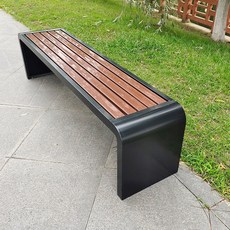 공원 의자 야외 벤치 부식 방지 스테인리스 스틸 플라스틱 나무 정원 상점 휴식, 블랙박스100 40 45