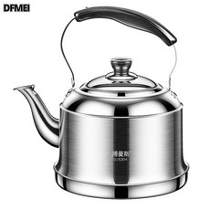 DFMEI 中式304不鏽鋼煤氣燒水壺家用明火水壺大容量鳴音鳴笛熱水壺, 1個, 中式304燒水壺：2L:如圖, 1L
