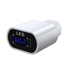 E 바이크 모터사이클 USB 전원 어댑터와 호환되는 전압 디스플레이가 있는 12V 100V 타입 C PD20W 고속 충전기, 하얀색, 1개, 이미지를 참조해 주십시오