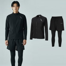 슈가비치 남성 집업 래쉬가드 상의+투인원 멀티 팬츠 워터레깅스 세트 BH25-26F 수영복