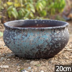 세인화분 빈티지 대형 다육 다육이 화분 - 원형 도자기, 1개, 빈티지(대)_블랙