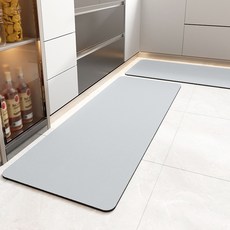 구띵 빨아쓰는 규조토 주방 발매트 2종세트, 그레이, 1세트