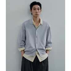 MUSINSA STANDARD 워셔블 수피마 코튼 칼라드 가디건 [애쉬 라이트 블루]