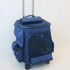 레투 소형견 묘 강아지 이동장 고양이 가방 이동장 백팩 애견 캐리어, 네이비, 1개