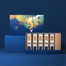 大益 2021 大益論茶 普洱生熟茶禮盒, 1個, 盒