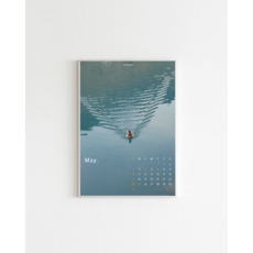 2026년 5월 인테리어 포스터달력 감성풍경 낱장캘린더 오리 A5 피요 아틀리에
