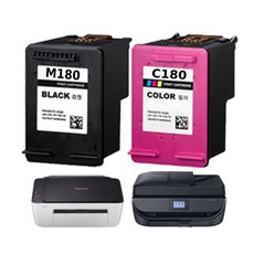 삼성 INK-180 잉크 SL-J1660 J1663 J1665 J1770FW, 4색세트(M180+C180), 1세트