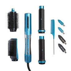 베이블리스 프로 스타일 스타일링 IN 스위치 멀티 아이오닉 경량 에어 시스템 스타일 건조, Straight and Wavy Hair Types, Blue