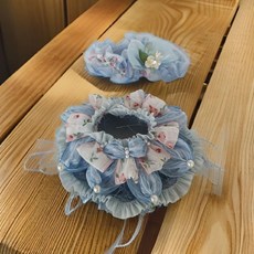 팝마트 스컬판다 빛의 정원 겨울 교향곡 시리즈 수공예 인형옷 2피스 3피스 드레스 세트, SP는 착용하기에 적합합니다, 블루 드레스 2피스 세트