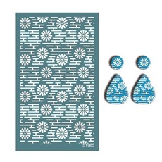 GEEKI 악세서리 목걸이 귀걸이 팔찌 만들기 제작 DIY 재료 부자재 재사용 가능한 실크 스크린 인쇄 키트 클레이 쥬얼리 폴리머 스텐실 9x15cm