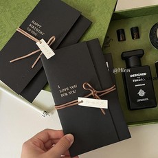 賀卡 Hinn 黑色燙金三折祝福賀卡ins男士禮物生日祝福邀請函節日感謝卡, 1個, BEST WISHES FOR YOU,1套1個賀卡+1個信紙+1個吊牌+1條繩