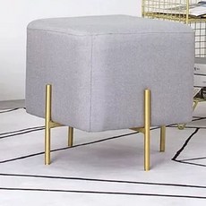 엔틱 벨벳 스툴 단체석 카페 의자 벨벳스툴 인테리어 원형, B. 아자부 라이트 그레이 454542