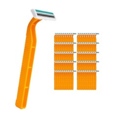 기준스토어 스웨덴 2중날 일회용면도기 100개입 일자면도기 2중날면도기 여행용면도기 날면도기, 1개, 2개입