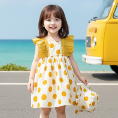 빅도트 프릴모자 원피스모자세트