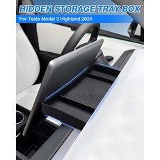 Shademax 2025 테슬라 모델 3 하이랜드 스크린 보관 트레이 숨겨진 대시보드 박스 센터 콘솔 오거나이저 액세서리 2024 2026 미끄럼 방지 선글라스 티슈 (블랙), Shademax 2025 테슬라 모델 3 하이랜드 스크