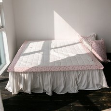 순면 침대패드 베를린, 핑크
