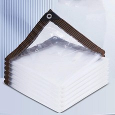 투명 방수 타포린 정원 비 방지 폴리 타프 식물 커버 단열 창고 천 그로밋, 2x5m, 1. Espessura 0.18mm, 1개