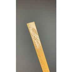 雕刻摺扇 夏日蟬鳴 玉竹摺扇, 如圖所示, 1個