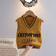男童針織毛衣背心 卡通圖案 兒童坎肩 適合1-6歲