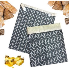 GREIN BY - 2팩 빵 봉지 홈메이드 빵을 위한 지퍼 재사용 냉동 사워도우 용기 신선하게 보관 가능한 초대형 식품 가방