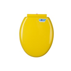 일반 좌변기 커버 PP 두꺼운 완강변기 커버 O형 컬러 커버 빠른 변기 커버 제거, 노란색, 1개