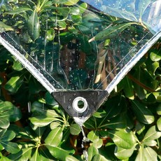 제유 천막 투명 방수포 캐노피 비닐덮개 바람막이, 0.8x2m 고화질 투명+로프