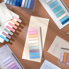 10컬러 플래그 인덱스 스티커 메모 북마크 책갈피 접착메모지 팝업 라벨 디스펜서, 07_씨블루