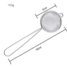 DFMEI 手持杯式半自動麪粉篩不鏽鋼篩子麪粉篩糖粉篩分樣篩烘焙工具, 1個