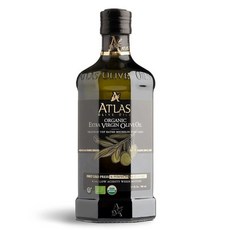 Atlas 750mL 유기농 콜드 프레스 엑스트라 버진 올리브 오일 유리병에 담긴 모로코의 폴리페놀 리치 | 단일 가족 농장에서 새로 수확한 미가공 수상 경력에 빛나는 셰프가, 17액량 온스 (1팩)