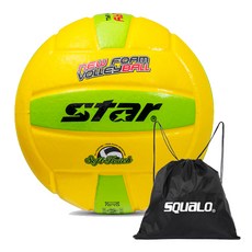 스타 폼발리볼 고급형 피구공 4호볼 스폰지공 폼볼, 노랑 + SQUALO 공가방