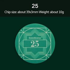 세라믹 포커 칩 전문 카지노 엔터테인먼트, 1개, 7. 10pcs