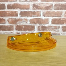 헬멧 선바이저 레트로 헬멧썬바이저 클래식 바이크 복고, 반투명 옐로우