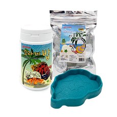 그로비타 소라게먹이세트 사료60g + 젤리10p+ 먹이그릇 청색, 1개