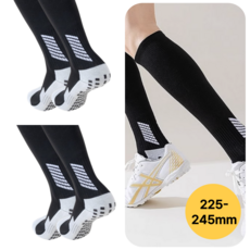 InLoop 논슬립 유소년 축구양말, 2개, 블랙