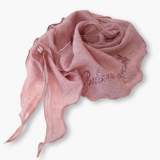 메리앤유 반짝이 레터링 포인트 면 삼각 스카프 국산