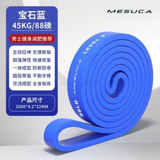 多功能彈力帶 健身拉力繩 阻力帶 運動器材 引體向上輔助 藍色 45KG/88磅, 1個, 藍【45KG/88磅】男士健身/減肥推薦